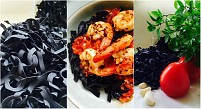 Tagliatelle with Cuttlefish Ink 450gr - Greek Product