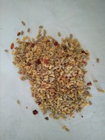 ditalini ( special ready soup) with olive, feta cheese, tomato, green pepper pasta