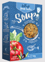 ditalini ( special ready soup) with olive, feta cheese, tomato, green pepper pasta